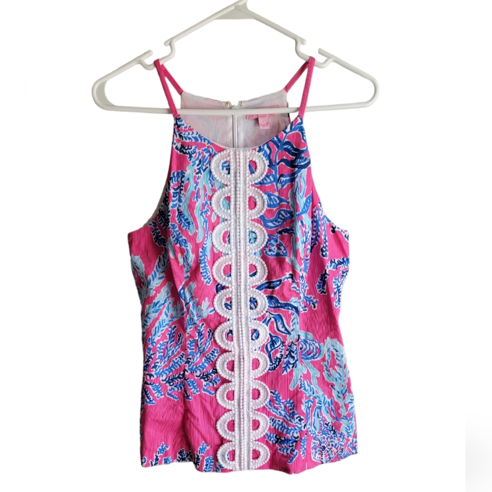 Size 6 Lilly Pulitzer Tops Capri Pink Samba Annabelle Top